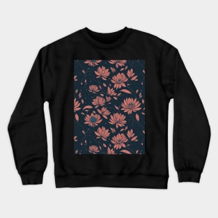 seamless tiled flora trees abstract soft paint Japanese style unique Crewneck Sweatshirt